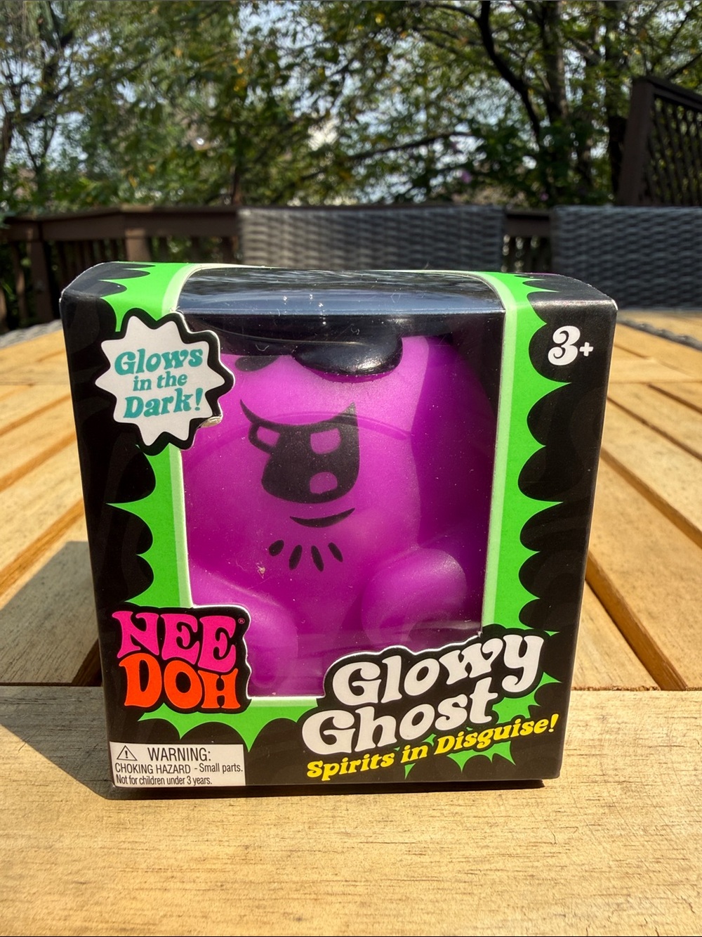 Nee Doh Glowy Ghost Kids Toy - Purple (Glows in the Dark)